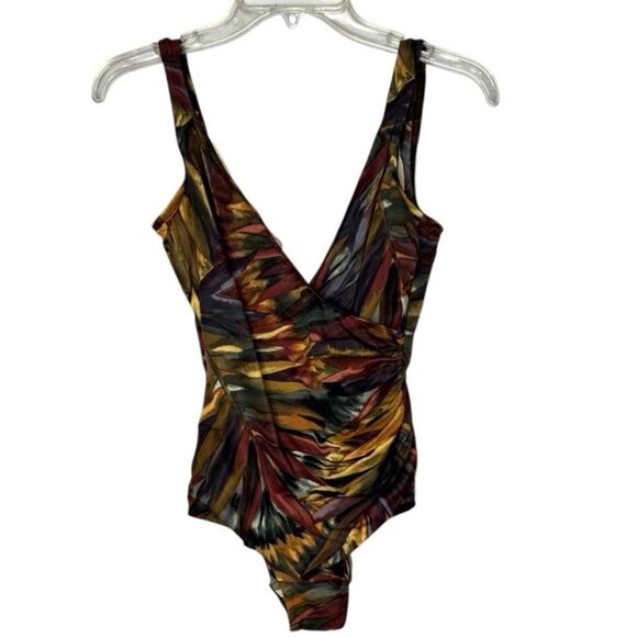 MiracleSuit Multicolor Islander Abstract One Piece Swimsuit. Size 12. - Picture 1 of 6